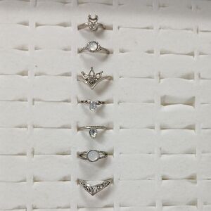 Chic Silver Ring Set for Women